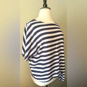 Michael Kors Navy and White Striped Blouse